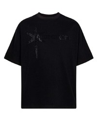 T-shirt à col rond orné noir Unknown UK