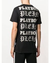 T-shirt à col rond orné noir Philipp Plein