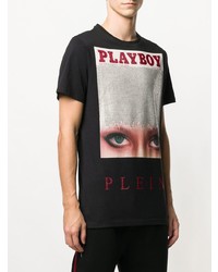 T-shirt à col rond orné noir Philipp Plein