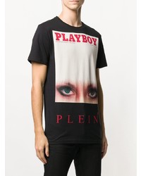 T-shirt à col rond orné noir Philipp Plein