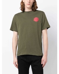 T-shirt à col rond orné olive Karl Lagerfeld