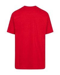 T-shirt à col rond orné rouge Supreme