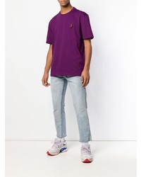 T-shirt à col rond pourpre foncé Calvin Klein