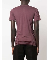 T-shirt à col rond pourpre Rick Owens