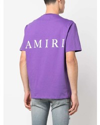 T-shirt à col rond pourpre Amiri