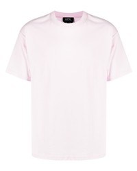 T-shirt à col rond rose A.P.C.