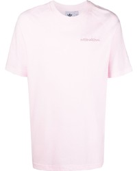 T-shirt à col rond rose adidas