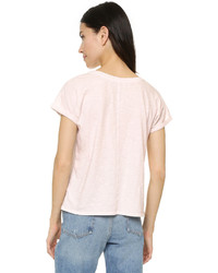 T-shirt à col rond rose Velvet