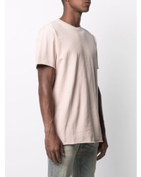 T-shirt à col rond rose John Elliott