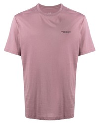 T-shirt à col rond rose Armani Exchange