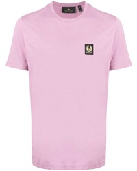 T-shirt à col rond rose Belstaff