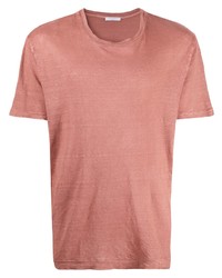 T-shirt à col rond rose Boglioli