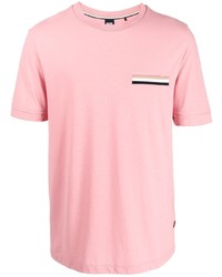 T-shirt à col rond rose BOSS