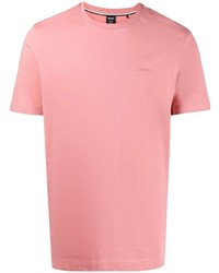 T-shirt à col rond rose BOSS