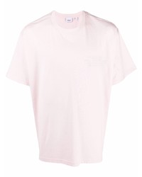 T-shirt à col rond rose Burberry