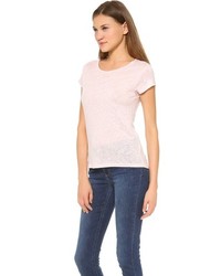 T-shirt à col rond rose Acne Studios