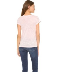 T-shirt à col rond rose Acne Studios