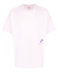 T-shirt à col rond rose Carhartt WIP