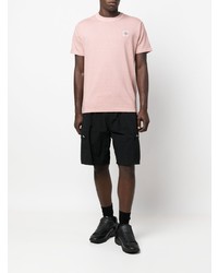 T-shirt à col rond rose Stone Island