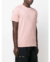 T-shirt à col rond rose Stone Island