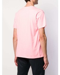 T-shirt à col rond rose A.P.C.