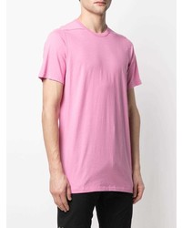 T-shirt à col rond rose Rick Owens