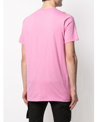 T-shirt à col rond rose Rick Owens