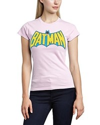 T-shirt à col rond rose DC Comic