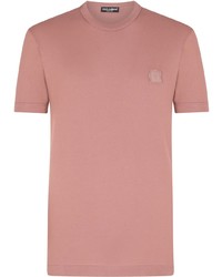 T-shirt à col rond rose Dolce & Gabbana