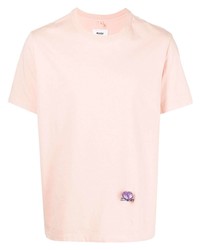 T-shirt à col rond rose Doublet