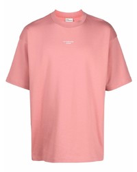 T-shirt à col rond rose Drôle De Monsieur