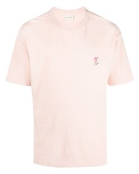 T-shirt à col rond rose Drôle De Monsieur