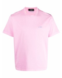 T-shirt à col rond rose DSQUARED2
