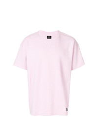 T-shirt à col rond rose Edwin