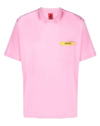 T-shirt à col rond rose Ferrari