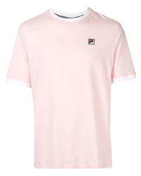 T-shirt à col rond rose Fila