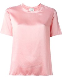 T-shirt à col rond rose Forte Forte