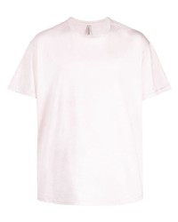 T-shirt à col rond rose Giorgio Brato