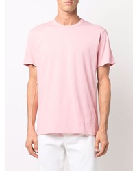 T-shirt à col rond rose Alexander McQueen