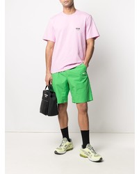 T-shirt à col rond rose MSGM