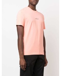 T-shirt à col rond rose Stone Island