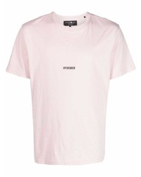 T-shirt à col rond rose Hydrogen