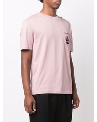 T-shirt à col rond rose Karl Lagerfeld