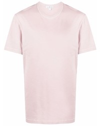 T-shirt à col rond rose James Perse