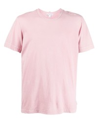 T-shirt à col rond rose James Perse