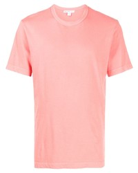 T-shirt à col rond rose James Perse