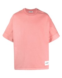 T-shirt à col rond rose Jil Sander