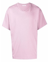T-shirt à col rond rose John Elliott