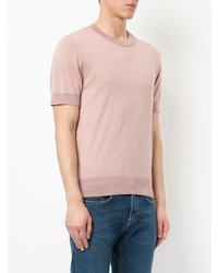 T-shirt à col rond rose Cerruti 1881