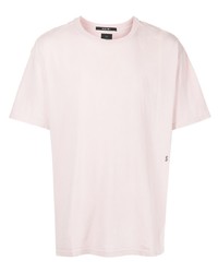 T-shirt à col rond rose Ksubi